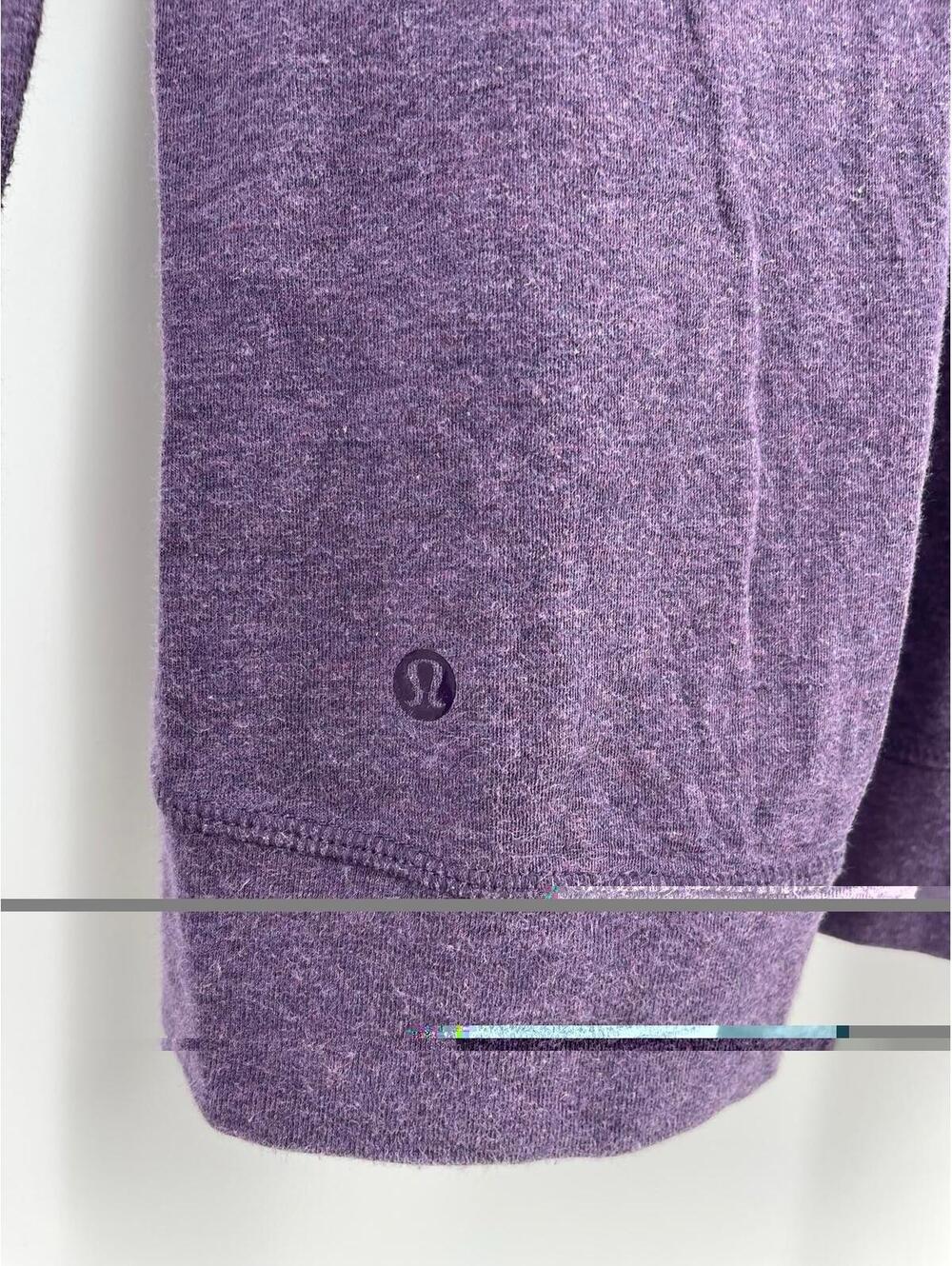 Lululemon Y2K In A Cinch Reversible Pullover Purple Striped Long Sleeve Womens - Picture 8 of 9